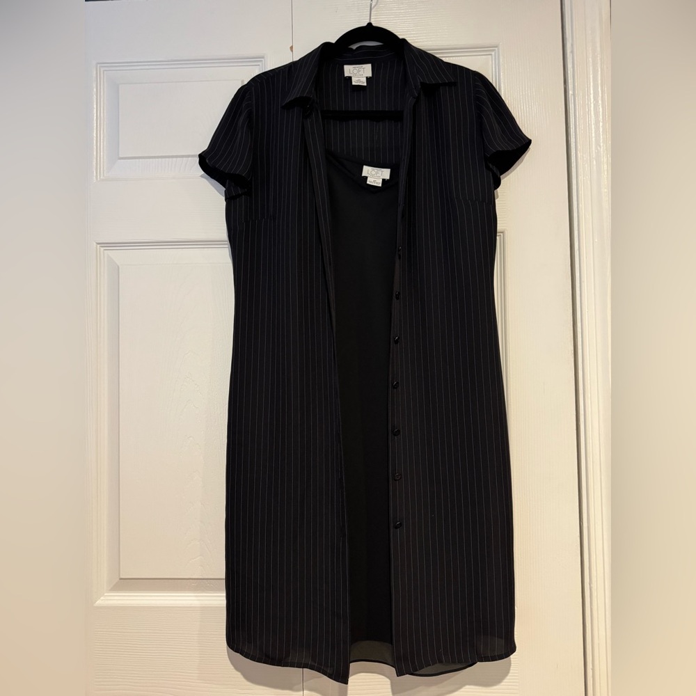 Vintage Ann Taylor Pinstripe Dress